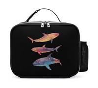KWQDOZF Sac à lunch portable et réutilisable, motif requin baleine, isotherme, étanche, idéal pour le travail ou les pique-niques
