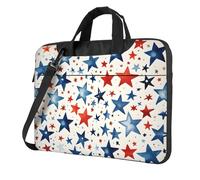 KWQDOZF Sac pour ordinateur portable du jour de l'indépendance, housse pour ordinateur portable Galaxy Star, sac à bandoulière pour femmes et hommes, porte-documents 15,6 pouces