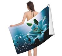 KWQDOZF Serviette de Bain imprimée lys Sarcelle, pour Salle de Bain, Cuisine, hôtel, Salle de Sport, Spa