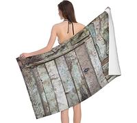 KWQDOZF Serviette de Plage Rustique imprimée Porte de Grange Ancienne, Couverture de Plage en Microfibre très absorbante, Serviettes de Bain Douces 80x130 CM