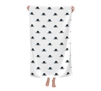 KWQDOZF Serviette de Plage - Serviette en Fibre de Polyester Ultra Douce avec imprimés vibrants et Design Polyvalent 32 x 52 Pouces - Chapeau de Cowboy