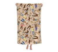 KWQDOZF Serviette de Plage - Serviette en Fibre de Polyester Ultra Douce avec imprimés vibrants et Design Polyvalent 32 x 52 Pouces - West Cowboy