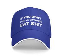 KWQDOZF Si Vous n'aimez Pas Mon Attitude, Mangez de la Merde, Casquette de Baseball pour Hommes