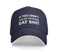 KWQDOZF Si Vous n'aimez Pas Mon Attitude, Mangez de la Merde, Casquette de Baseball pour Hommes