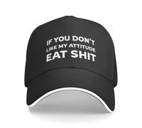 KWQDOZF Si Vous n'aimez Pas Mon Attitude, Mangez de la Merde, Casquette de Baseball pour Hommes