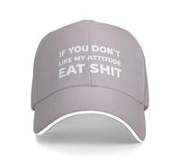 KWQDOZF Si Vous n'aimez Pas Mon Attitude, Mangez de la Merde, Casquette de Baseball pour Hommes