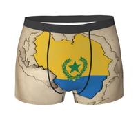 KWQDOZF sous-vêtements pour Hommes avec imprimé Carte du Drapeau de la Position du Rwanda, caleçon Boxeur Comfortsoft pour Hommes, évacuant l'humidité et Respirant