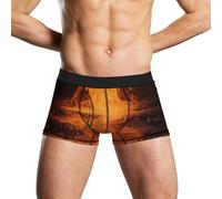 KWQDOZF sous-vêtements pour Hommes Black Flame, Respirants et Extensibles, Boxers évacuant l'humidité pour Hommes