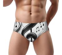 KWQDOZF sous-vêtements pour Hommes imprimés « Notes de Battement » - Slips Extensibles et Respirants - Boxers de Soutien pour Hommes,