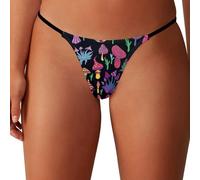 KWQDOZF String pour Femme avec imprimé Arc-en-Ciel de Champignons fantastiques, sous-vêtements Sexy pour Un Usage Quotidien et pour Jouer à la Plage