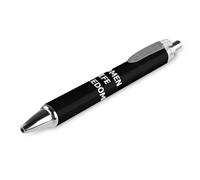 KWQDOZF Stylo à bille pour femme Women Life Freedom, pointe fine (0,5 mm), rétractable, écriture fluide, encre gel noire, 1 pièce