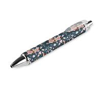 KWQDOZF Stylo à bille rétractable à motif animal de vache mignon, stylo à bille à encre noire portable, stylos de travail pour fournitures de papeterie de bureau