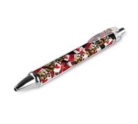 KWQDOZF Stylo à bille rétractable avec inscription « Sapeur-pompier » et drapeau canadien, stylo à encre gel imprimé, fournitures de bureau pour hommes et femmes.