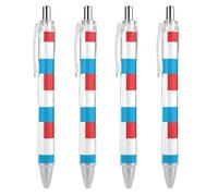 KWQDOZF Stylo à bille rétractable lisse avec drapeau de l'Italie et du Luxembourg, stylos à encre gel imprimés, stylo à bille à encre noire, fournitures de bureau pour hommes et femmes