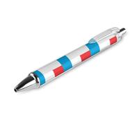 KWQDOZF Stylo à bille rétractable lisse avec drapeau de l'Italie et du Luxembourg, stylos à encre gel imprimés, stylo à bille à encre noire, fournitures de bureau pour hommes et femmes