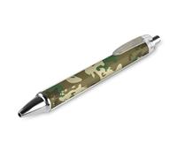 KWQDOZF Stylo à bille rétractable premium, mignon et fluide, avec encre à séchage rapide, motif camouflage vert armée.