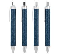 KWQDOZF Stylos à bille rétractables à pointe fine (0,5 mm) pour le mois de sensibilisation à la trisomie 21, écriture fluide, encre gel noire, lot de 4