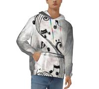 KWQDOZF Sweat à Capuche décontracté pour Hommes, Musique vin en Tasse, imprimé en 3D, vêtements de Sport à Manches Longues, Pull