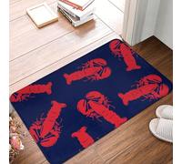 KWQDOZF Tapis Red Lobster, Tapis de Bienvenue pour intérieur et extérieur 40 x 60 cm