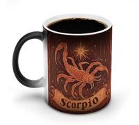 KWQDOZF Tasse à café humoristique avec le signe du zodiaque Scorpion, tasse à thé à couleur changeante, pour homme et femme, anniversaire