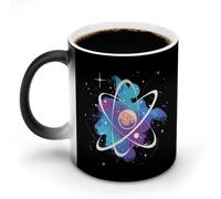 KWQDOZF Tasse à café humoristique avec motif de science atomique et de physique, motif tie-dye, changeant de couleur, pour homme et femme, idéal pour un anniversaire