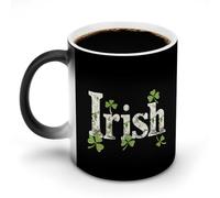 KWQDOZF Tasse à café humoristique avec motif trèfles irlandais pour la Saint-Patrick, tasse à thé à couleur changeante, pour homme et femme, anniversaire