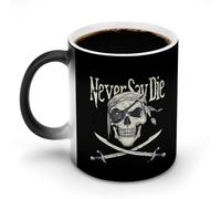 KWQDOZF Tasse à café humoristique « Crâne ne dit jamais mourir » - Tasse à thé à couleur changeante - Pour homme et femme - Anniversaire