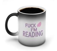KWQDOZF Tasse à café humoristique « Fuck Off I'm Reading » - Tasse à thé amusante à couleur changeante pour homme et femme - Cadeau d'anniversaire
