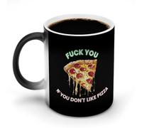 KWQDOZF Tasse à café humoristique « Fuck You If You Don't Like Italy Pizza » - Tasse à thé à couleur changeante - Pour homme et femme - Anniversaire