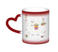 KWQDOZF Tasse à changement de couleur Llama dans le ciel - Enchantez vos moments
