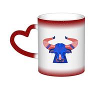 KWQDOZF Tasse Bighorn en céramique sensible à la chaleur, tasse changeante de couleur, tasse isolée, tasses de voyage uniques et fantaisie, tasses pour la maison, 11 oz