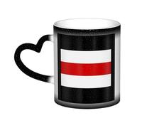 KWQDOZF Tasse en céramique avec drapeau de Huahine, sensible à la chaleur, changeant de couleur, isolée, nouveauté, unique, pour voyage, pour la maison, 11 oz