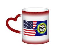 KWQDOZF Tasse en céramique avec drapeau du Pueblo d'Isleta et d'Amérique, sensible à la chaleur, changement de couleur, tasse isolée, nouveauté, tasses de voyage uniques, tasses pour la maison, 11 oz