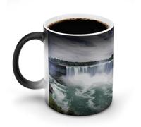 KWQDOZF Tasses à café thermosensibles imprimées Niagara Falls. Tasse à café changeant de couleur. Image complète révélée lorsque HOT est ajouté.