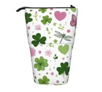 KWQDOZF Trousse à Crayons Clover, étui télescopique Saint-Patrick, Trousse de Papeterie Extensible, Organisateur pour Fournitures de Bureau, Maquillage et Voyages