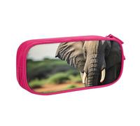 KWQDOZF Trousse à Crayons Grande capacité à Motif éléphant d'Afrique, Double Fermeture éclair, Organisateur de Maquillage