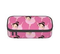 KWQDOZF Trousse à Crayons Little Ballerina Dancing Girl, Trousse à Crayons de Grande capacité, Pochette à stylos, Trousse de Maquillage pour Filles et garçons, école, Bureau et Voyage