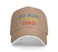 KWQDOZF Va Demander à Ton Papa ! Chapeau de Papa, Casquette de Baseball Homme Femme, Casquette Trucker