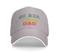 KWQDOZF Va Demander à Ton Papa ! Chapeau de Papa, Casquette de Baseball Homme Femme, Casquette Trucker