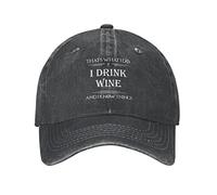 KWQDOZF Voilà ce Que Je Fais : Je Bois du vin et Je Sais des Choses. Casquette Graphique pour Homme.