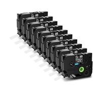 KWRTFKTYS 10 Rouleaux de Ruban for Pochoir 18/24/36 mm compatibles avec Les étiquettes Noires sur Transparent B-Other STe-141 151 161 for imprimantes P-Ouch PT-P900W(10PK 24mm)