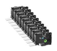 KWRTFKTYS 10 Rouleaux de Ruban for Pochoir 18/24/36 mm compatibles avec Les étiquettes Noires sur Transparent B-Other STe-141 151 161 for imprimantes P-Ouch PT-P900W(10PK 36mm)