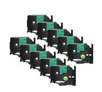 KWRTFKTYS 5/10 Rubans AZE-231 compatibles avec B-Other P-Touch TZ-231 TZe-241 Noir sur Blanc 6-24 mm Usage général Étiquettes laminées(10PK Black on Green,24mm)