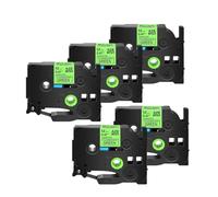 KWRTFKTYS 5/10 Rubans AZE-231 compatibles avec B-Other P-Touch TZ-231 TZe-241 Noir sur Blanc 6-24 mm Usage général Étiquettes laminées(5PK Fluor Green,9mm)