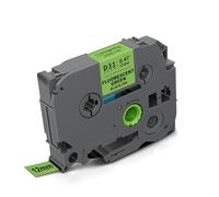 KWRTFKTYS Compatible avec Les Rubans d'étiquettes B-Other 12 mm TZeB31, TZeC31 et TZeD31, fluorescents Orange/Jaune/Vert. Remplace Les Rubans P-Ouch TZe.(Black on Green)