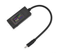 KWS-066C Testeur USB C, voltmètre 120 W avec écran couleur pour une charge rapide, capacité de courant de tension réelle pour .0/PD/V (noir)