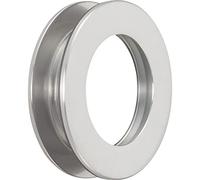 KWS 525541 Paire de poignées rondes en argent avec trou de poignée, coquillage de porte coulissante Ø 65 mm, portes en verre 8-10 mm, aluminium anodisé