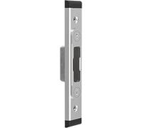 KWS Paire de poignées en coquillages rondes, coquillages coulissants Ø 65 mm, épaisseur de porte 8-10 mm (verre) et 38-45 mm (bois) effet aluminium et acier inoxydable