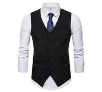 KWTF Gilet d'affaires Formel pour Hommes, Gilet de Mariage décontracté, Vintage, Gilet de Costume, Coupe cintrée pour Hommes