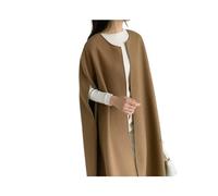 KWTF Gilet Long en laine pour femmes élégantes, point ouvert, col rond, dames coréennes décontractées, manteaux amples sans manches, automne